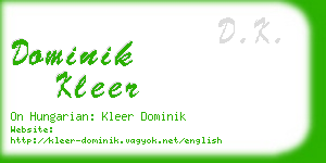 dominik kleer business card